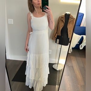 Lulu’s - White Tiered Maxi Dress